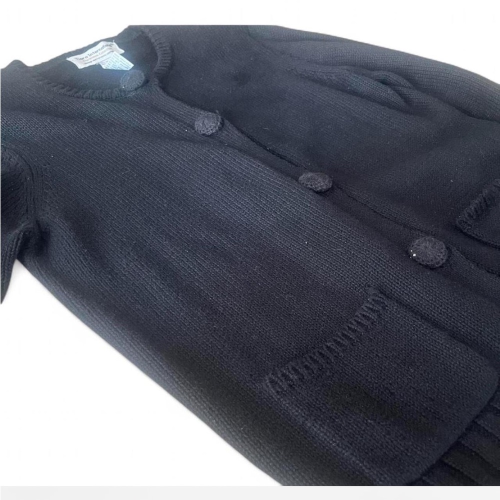 Y2K Vintage  Black Cardigan from Tiara International Christmas Collection!!